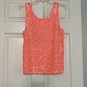 J Crew sequined tank top.